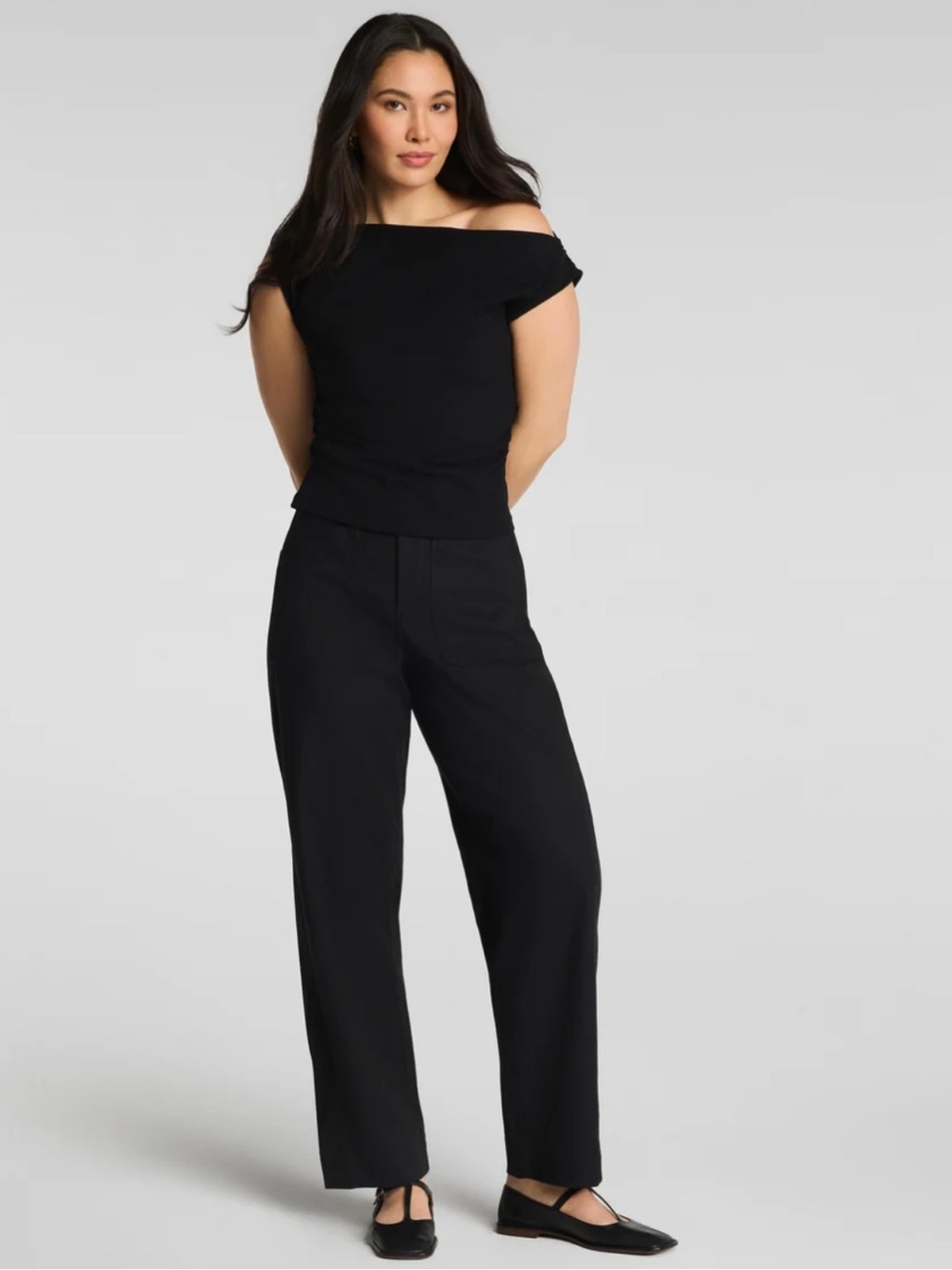 Spanx Utility Barrel Leg Pant with Patch Pockets - S